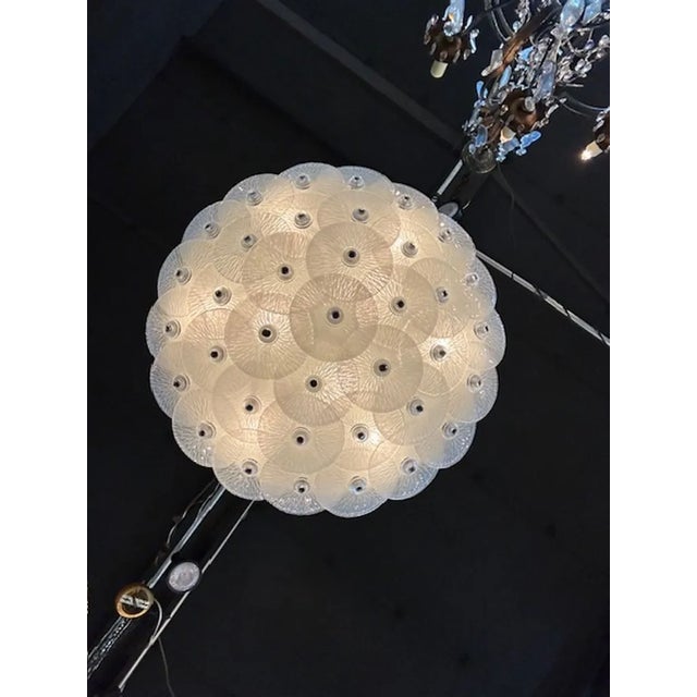 Modern Murano Disc Chandelier For Sale - Image 3 of 6