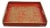 Late 20th Century Red Lacquered Wood Ancient Egyptian Hieroglyphic Gold Papyrus Square Bar Tray For Sale
