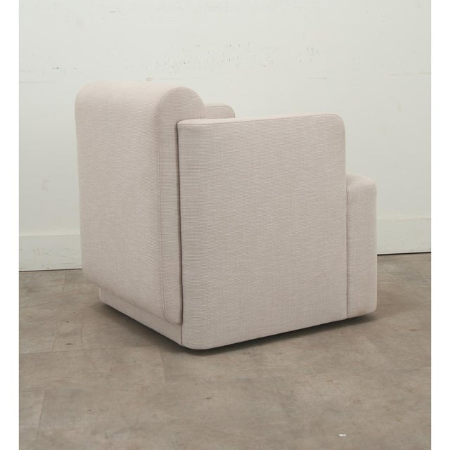 Modern Upholstered Swivel Armchair by Dmitriy & Co. For Sale - Image 9 of 11