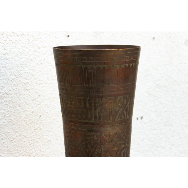 Bronze 20" Tall Antique Calligraphic Bronze Vessel For Sale - Image 8 of 9