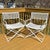 Mid-Century Modern Mid 20th Century, Styled After Salterini, White Metal Director Chairs, Pair For Sale - Image 3 of 18