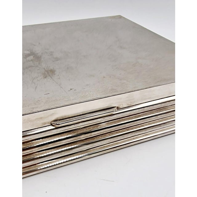 Metal 20th Century Silver Plated Jewelery Box For Sale - Image 7 of 13