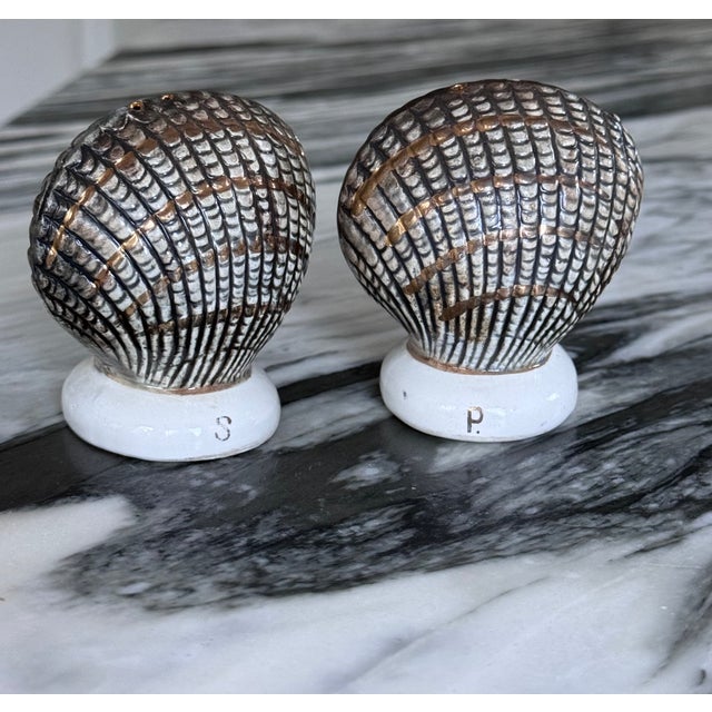 Mid 20th Century Made in Japan Shell Motif Salt & Pepper - Set of 2 For Sale - Image 16 of 16