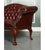 Regency Camel Back Chesterfield Sofa in Hand-Dyed Burgundy Leather For Sale - Image 5 of 10