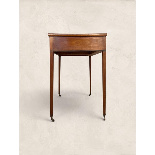 Late 19th Century English Victorian Mahogany Two-Drawer Writing Table For Sale - Image 4 of 6