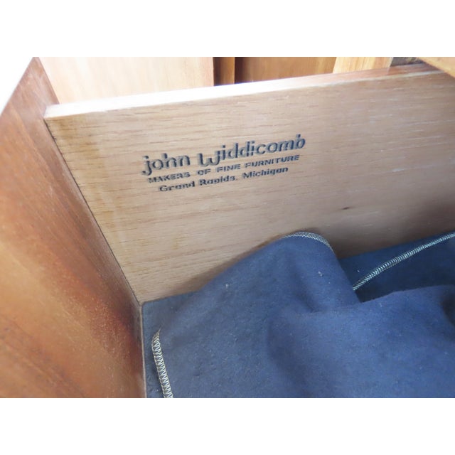 John Widdicomb Mid Century Two Part Sideboard Display Shelves Bookcase 6417 For Sale - Image 13 of 18