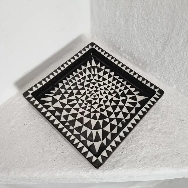 Stig lindberg, ceramic tray/ashtray model domino, gustavsberg, scandinavian modern. In good condition, smaller signs of...