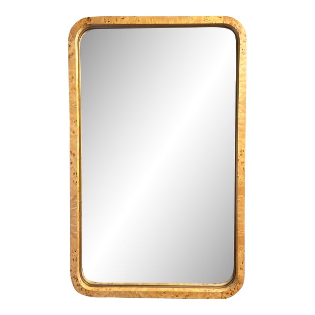 Villa and House Modern Burl Wood Emil Wall Mirror For Sale