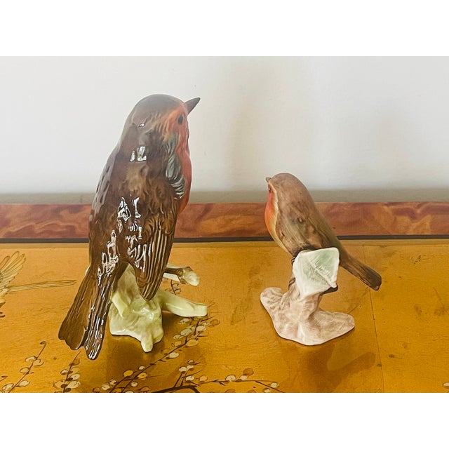 1920s Antique Goebel Germany Porcelain Ted Robin Bitd Figurines For Sale - Image 5 of 5