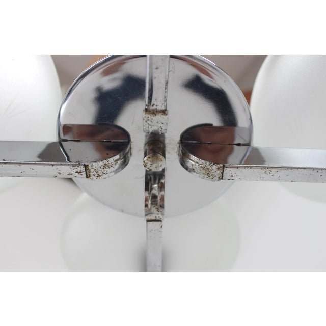 Silver Mid-Century Chrome Chandelier, 1960s For Sale - Image 8 of 9