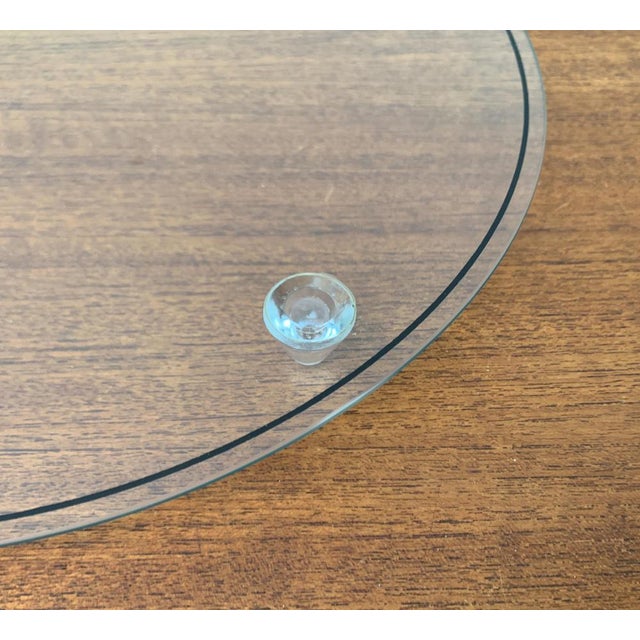 Postmodern Glass Cake Plate, 1980s For Sale - Image 11 of 16