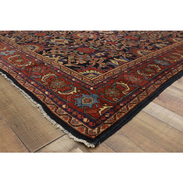 Early 20th Century Vintage Persian Mahal Rug- 8′8″ × 12′ For Sale In Dallas - Image 6 of 10