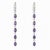 Hinged Hoop Amethyst Drop Earrings. Elegant Huggie Hoop Earrings with Natural Amethyst. Elegant long drop earrings with...