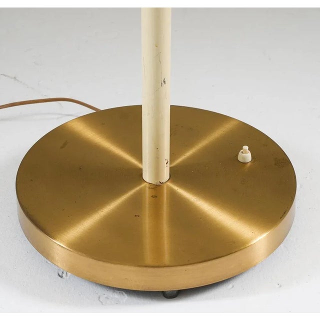 Goldenrod Swedish Modern Floor Lamp attributed to Bo Notini for Glössner, 1940s For Sale - Image 8 of 13
