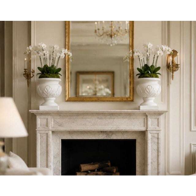 Pair of Vintage Neoclassical-Style Cast Resin Cache Pots For Sale - Image 11 of 12