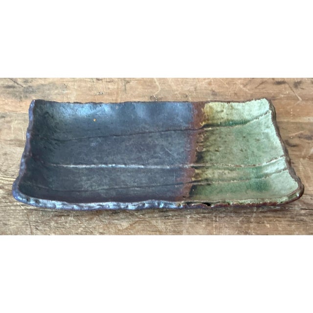 Late 20th Century Vintage Boho Studio Pottery Platter For Sale - Image 5 of 10