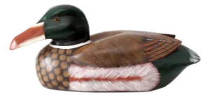 Vintage Hand Painted Wood Mallard Duck Decoy