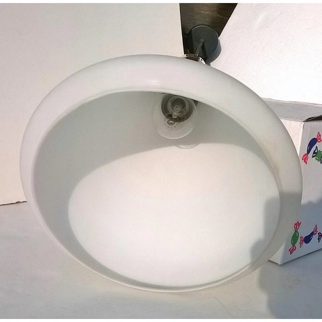 Metal Opaline Pendant Lamp from Stilnovo, 1950s For Sale - Image 7 of 8