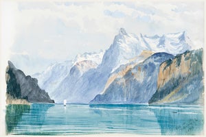 Bay of Uri, Brunnen, Switzerland by John Singer Sargent, Vintage Art Print, 60" X 40"