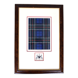 Mid 20th Century The Clan Colquhoun of Argyll X Framed Tartan/ Coat-of-Arms Provenance: The Susie Hilfiger Collection