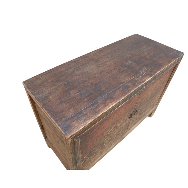 1900 - 1909 Antique Chinese Painted Hall Cabinet For Sale - Image 5 of 5