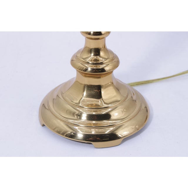 Waterford 1990s Waterford Crystal Shade Brass Table Lamp For Sale - Image 4 of 12