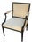 1 of 2 Antique Directoire Arm Chair W Nancy Corzine Yellow Upholstery For Sale