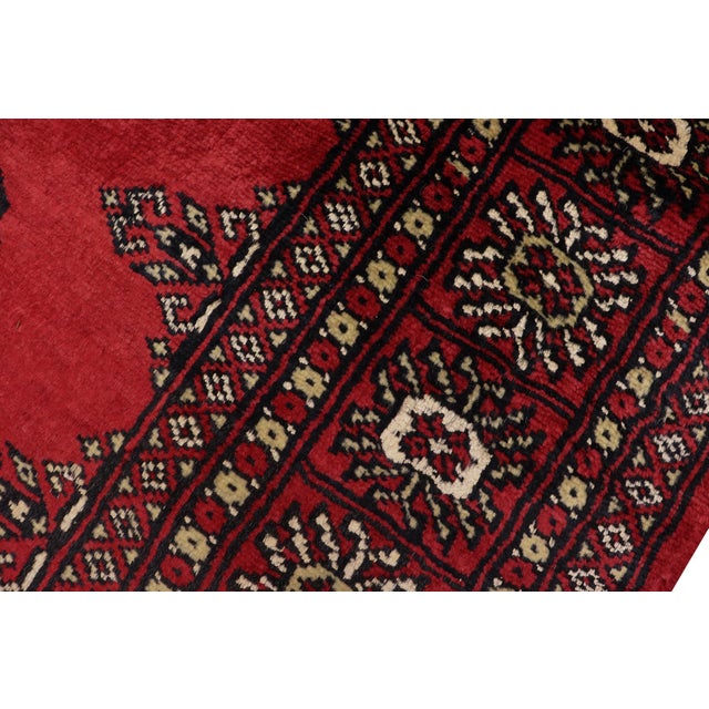 Textile Rustic Bokhara Mann Red/Beige Hand Knotted Wool Rug For Sale - Image 7 of 10
