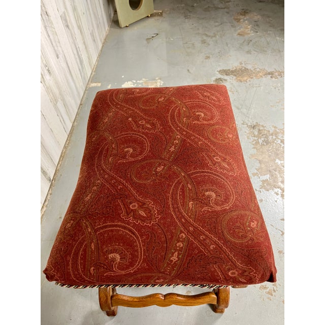 Wood Antique Oak Stool For Sale - Image 7 of 13