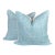 2020s China Seas Nitik II Turquoise and Ivory Pillows - A Pair For Sale - Image 5 of 5