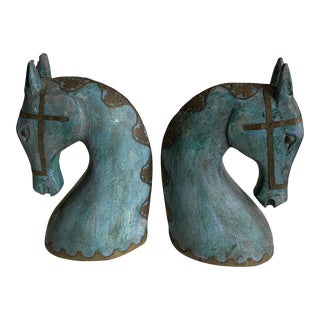 Vintage Antique Horse Bookends - a Pair For Sale