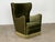 Mid-Century Modern Scandinavian Wingback Lounge Chair in Green Velvet, 1950s For Sale - Image 4 of 13