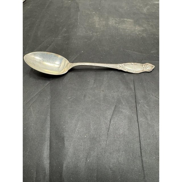 Pair Simpson Hall Miller Sterling Teaspoons 5.5" Jewel Pattern For Sale In New York - Image 6 of 10