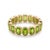 Peridot Bezel-Set Eternity Stackable Band Ring in 18k Gold Plated Sterling Silver Us 7 For Sale - Image 4 of 4