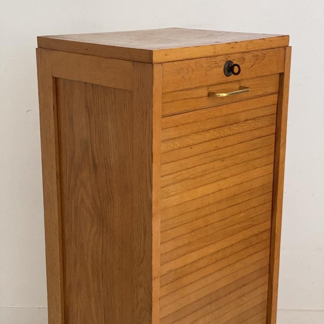 Notarys Cabinet with Roll-Top Door, 1960s For Sale - Image 11 of 13
