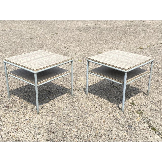 Late 20th Century Late 20th Century Hauser Hollywood Regency Faux Bamboo Aluminum Metal Pool Patio Sofa Set 5 Pc Set For Sale - Image 5 of 12