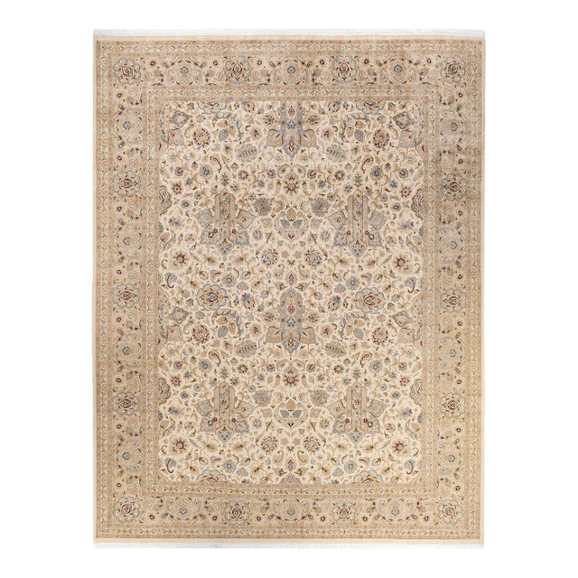 Mogul, One-of-a-Kind Hand-Knotted Area Rug - Ivory, 9' 2" x 11' 10" For Sale