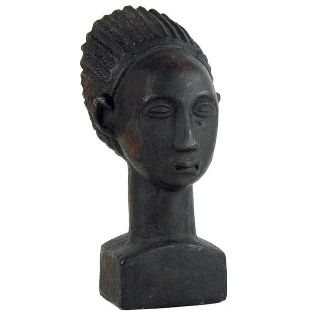 Modernist Akan Head Sculpture, Ghana, 1980s For Sale - Image 9 of 9