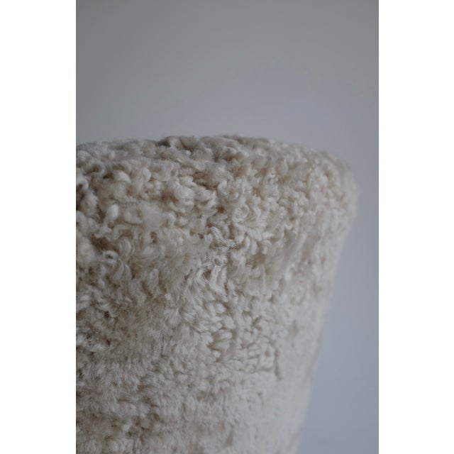 1940s Swedish Modern Sheepskin Side Chair For Sale In New York - Image 6 of 6