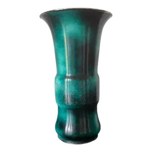 Japanese Cloisonne Vase with Silver Inlays by Ando Jubei