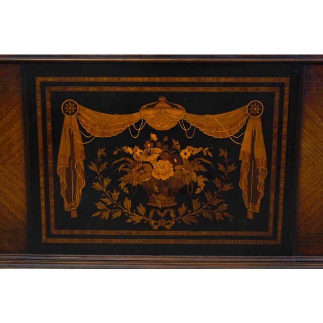 Pair of Inlaid Neoclassical Mahogany Single Beds For Sale - Image 13 of 17