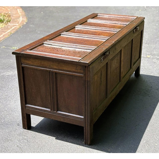17th Century Charles II Oak Coffer For Sale - Image 4 of 11