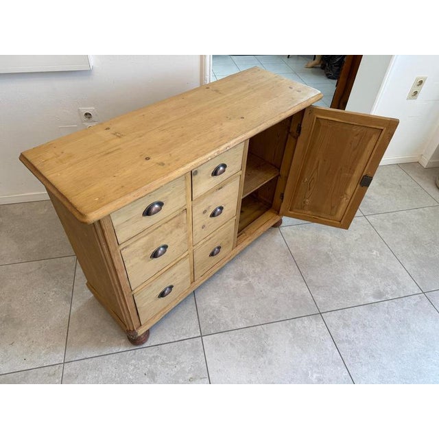Art Nouveau Shop Chest in Spruce, 1890s For Sale - Image 7 of 18