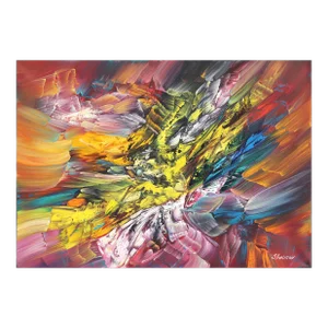 Towards the Dream - Abstract Colorful Textured Oil Painting Original Artwork by Sergei Inkatov