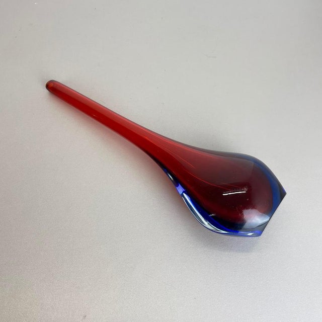 Large Murano Glass Sommerso Stem Vase from Flavio Poli, Italy, 1960s For Sale - Image 17 of 18