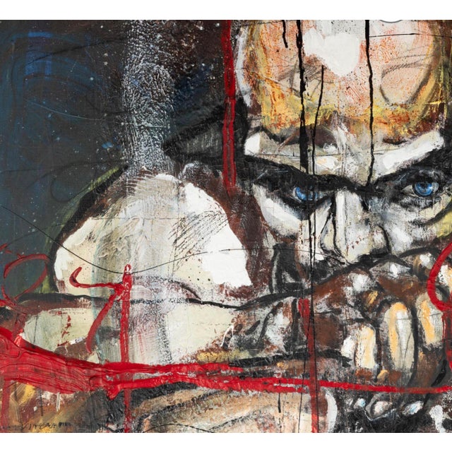 Huge Expressionist Oil Painting by Paul Ecke - Contemplation Paul Ecke B. 1953,