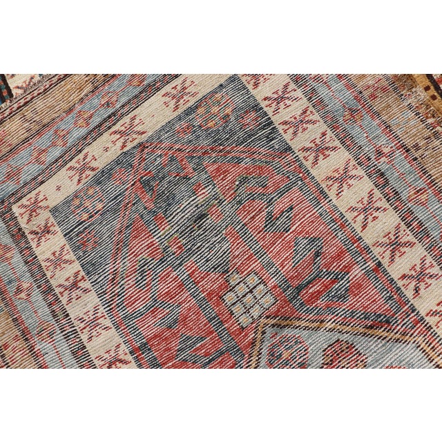 Antique Colorful Persian Heriz-Serapi Runner With a Bold Geometric Design 3'1 X 10'10 For Sale - Image 13 of 13