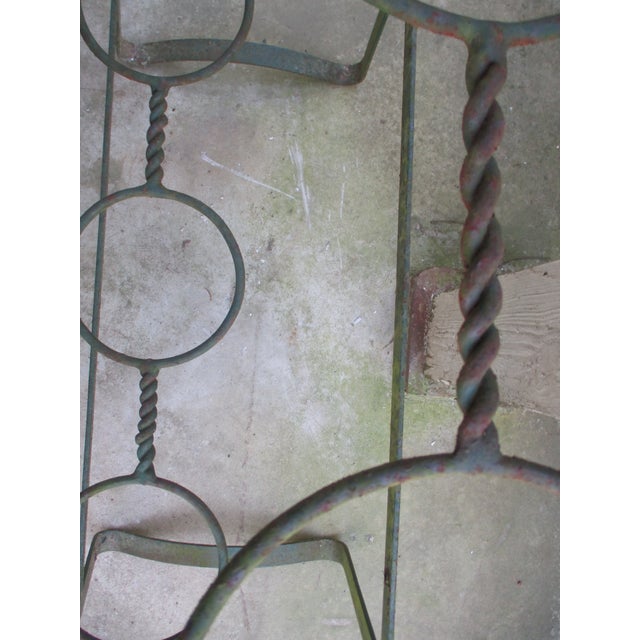 Mid 19th Century Antique French Victorian Wrought Iron Rare Two Tier 5 Pot Planter For Sale - Image 5 of 7