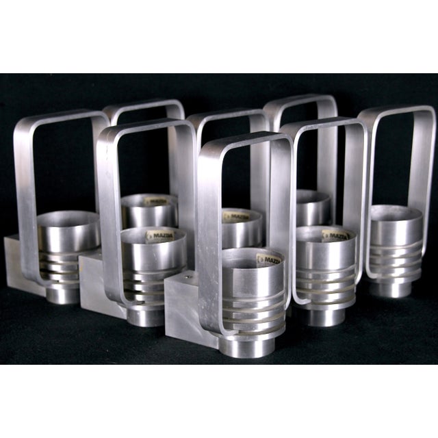 Metal Mazda & Lita by Jacques Biny, Solid Aluminium Wall Lamps, Mid-Century France - a Pair For Sale - Image 7 of 10