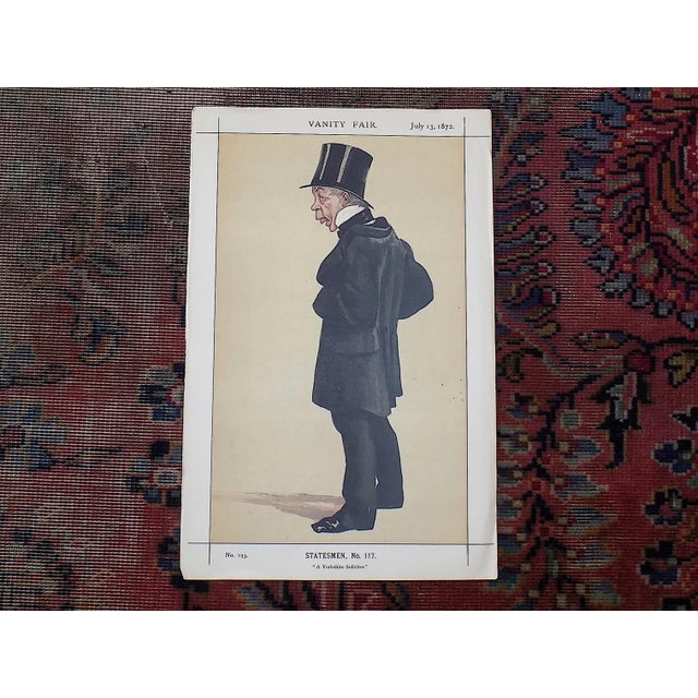 Antique 19th C. Vanity Fair Lithograph - a Yorkshire Solicitor For Sale - Image 4 of 4